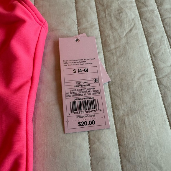 Wild Fable Pink One Piece Swimsuit High Leg & Cheeky - Picture 3 of 4